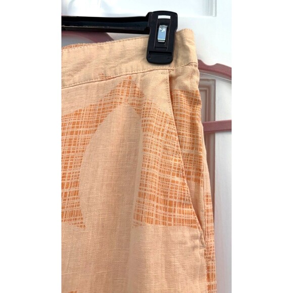 NEW Women’s SMALL Joie Peachy Keen Botanical Linen Cropped Wide Leg Pants Floral - Picture 3 of 7